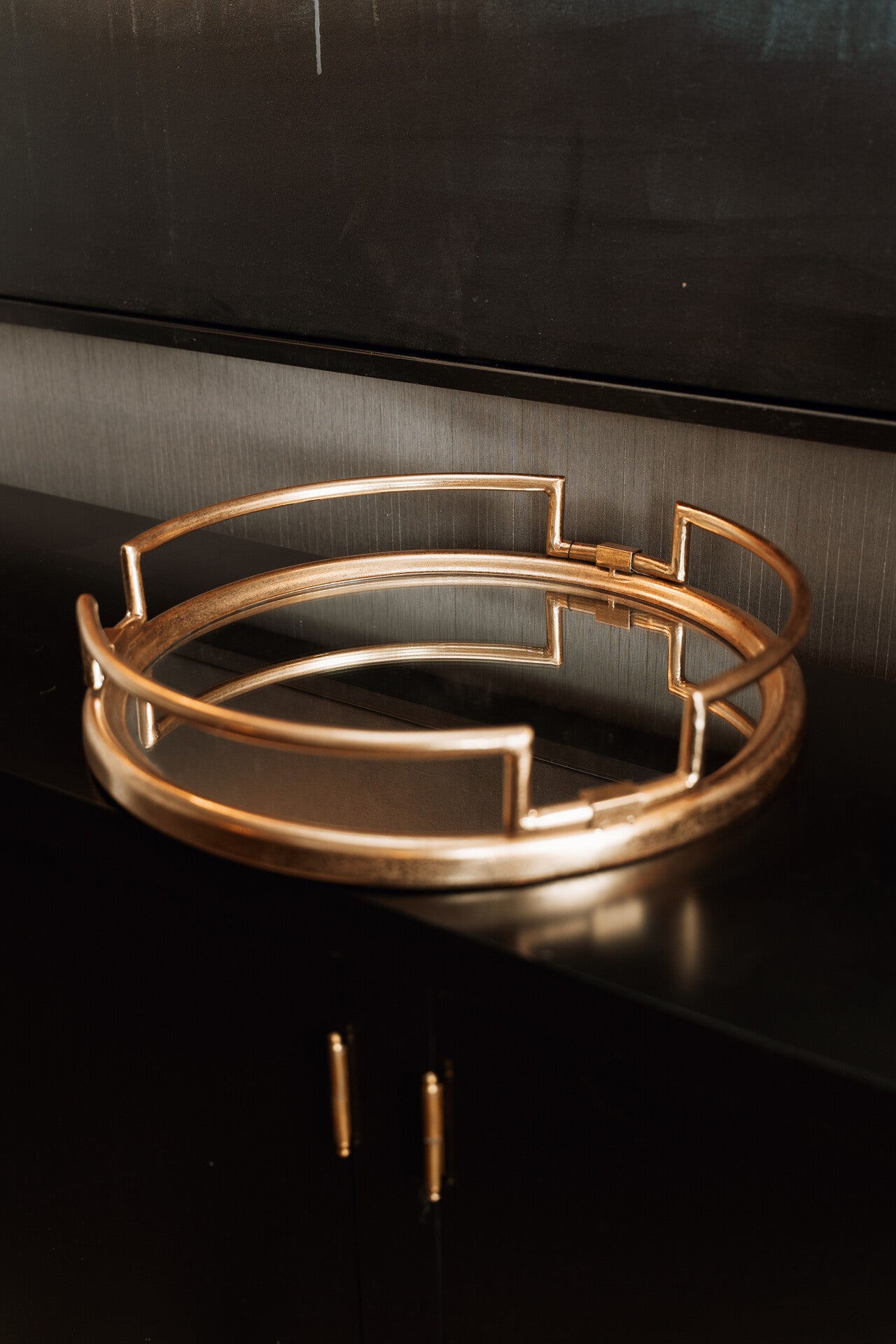 Gold Frame Mirror Tray
