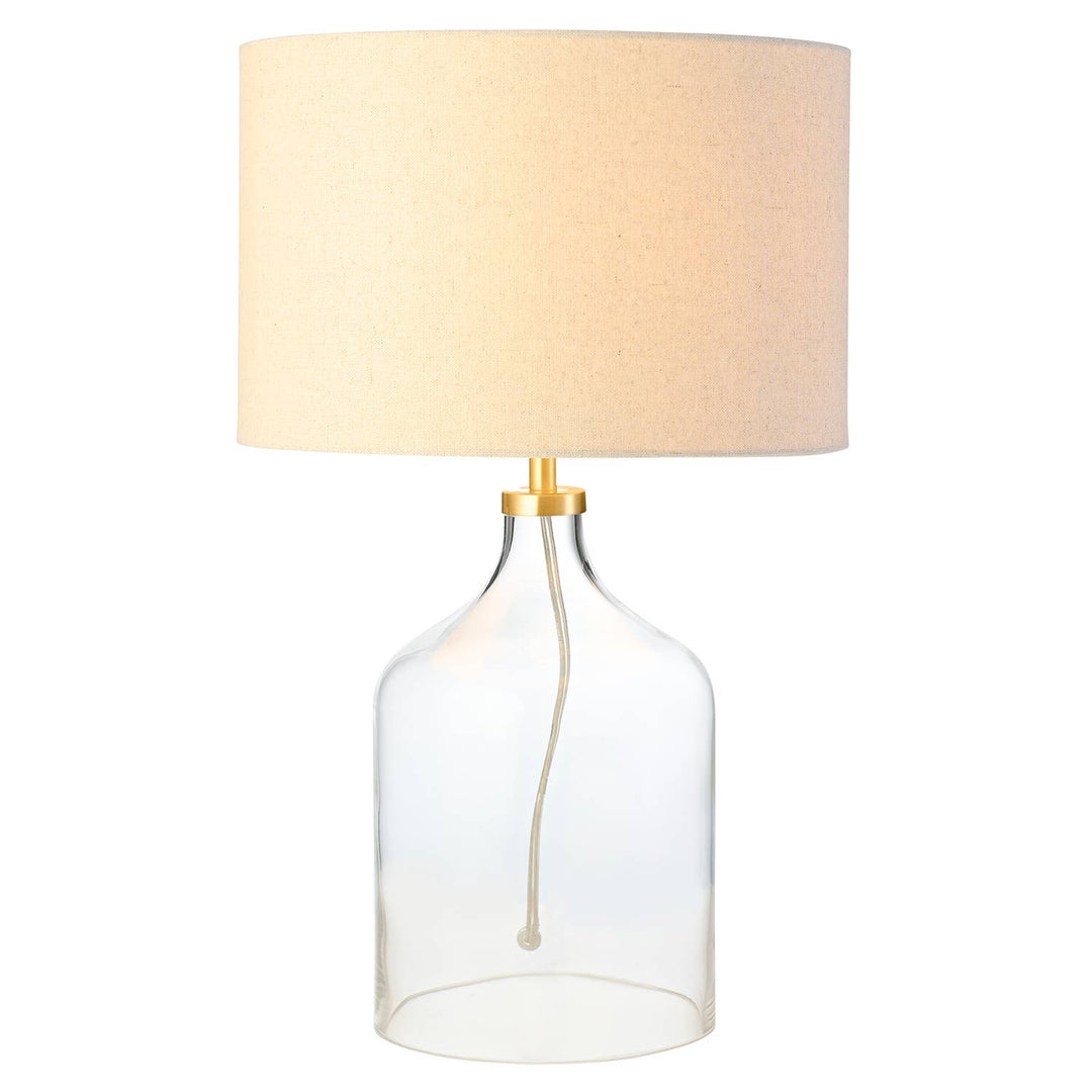 Contemporary Table Lamp With Clear Glass Base