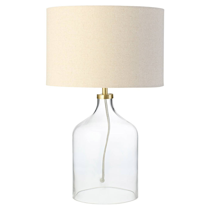 Contemporary Table Lamp With Clear Glass Base