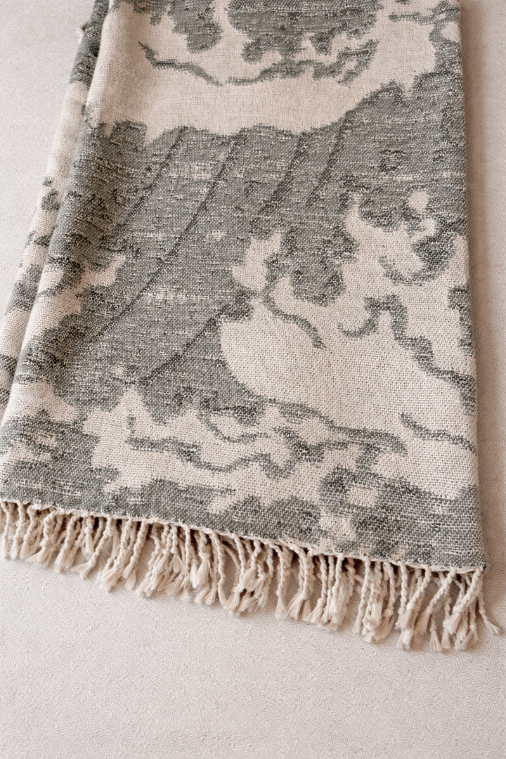 Natural Waves Cotton Throw