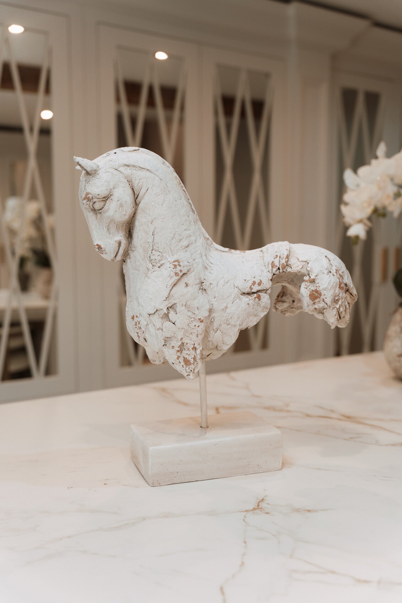 Stone Effect Horse Sculpture