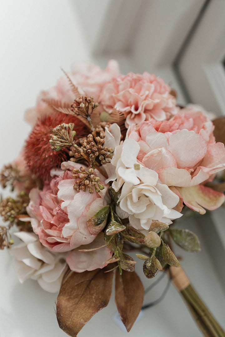 Vintage dried blush bouquet