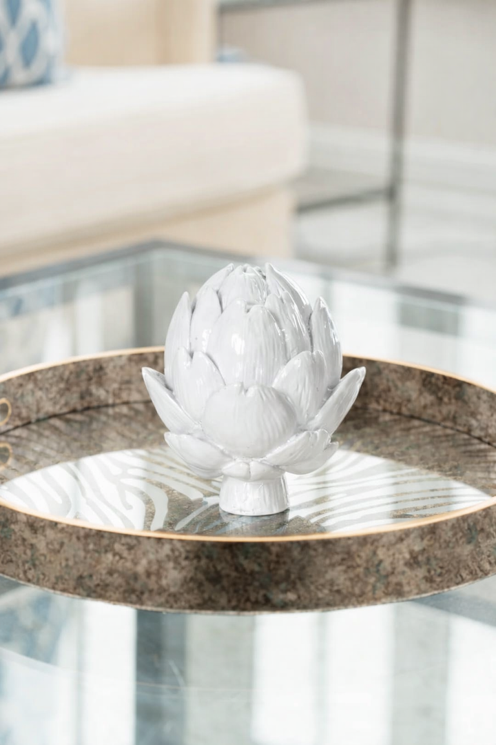 White Artichoke Ornament