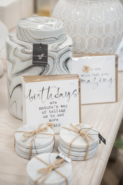 BIRTHDAYS ARE NATURES WAY OF TELLING US TO EAT MORE CAKE CARD