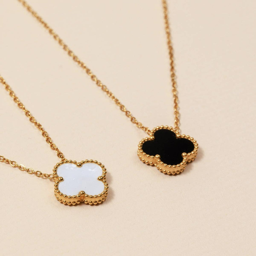 Floral Charm  Necklace: Gold