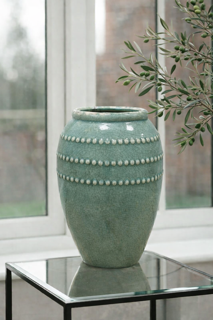 Celadon Bobble Rings Vase