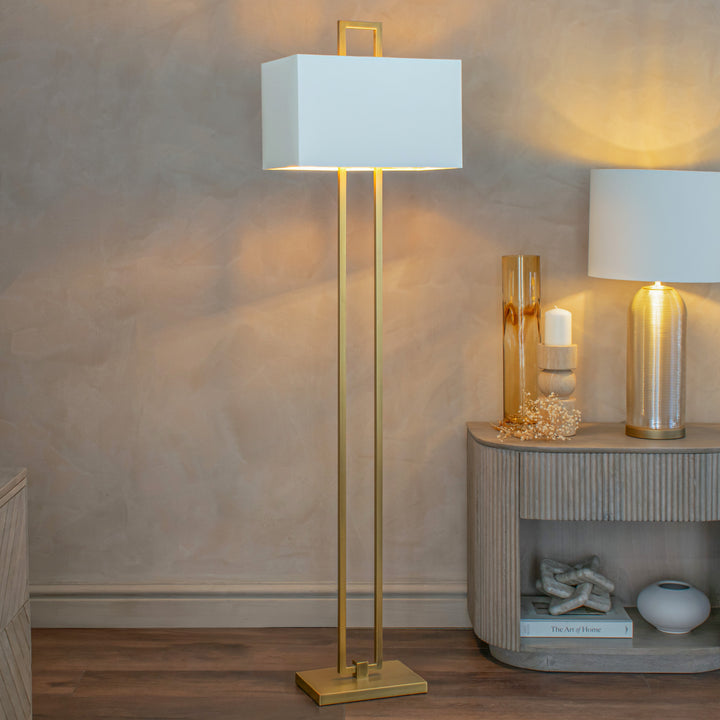 Danby Antique Brass Finish Floor Lamp
