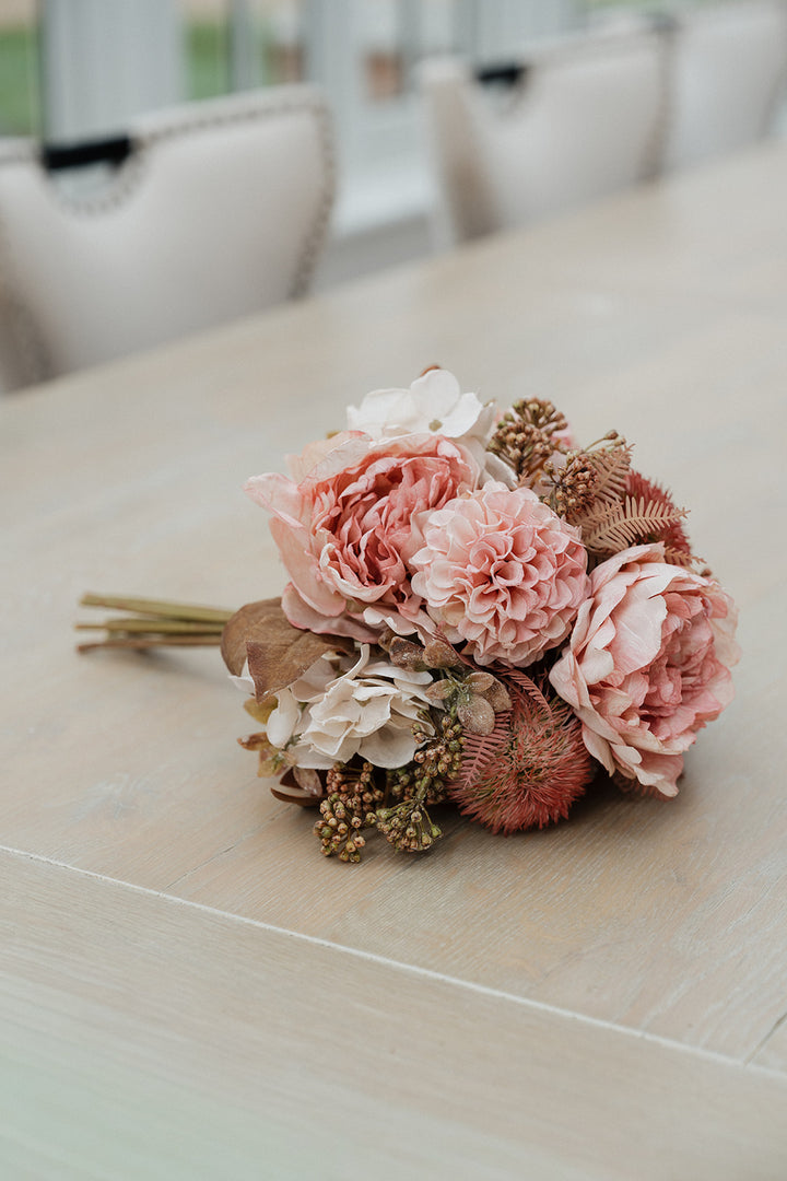 Vintage dried blush bouquet