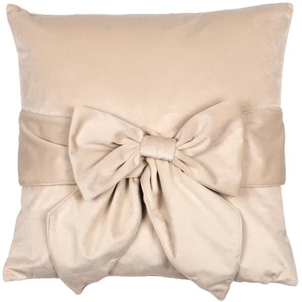 Bow Luxe Cream Cushion