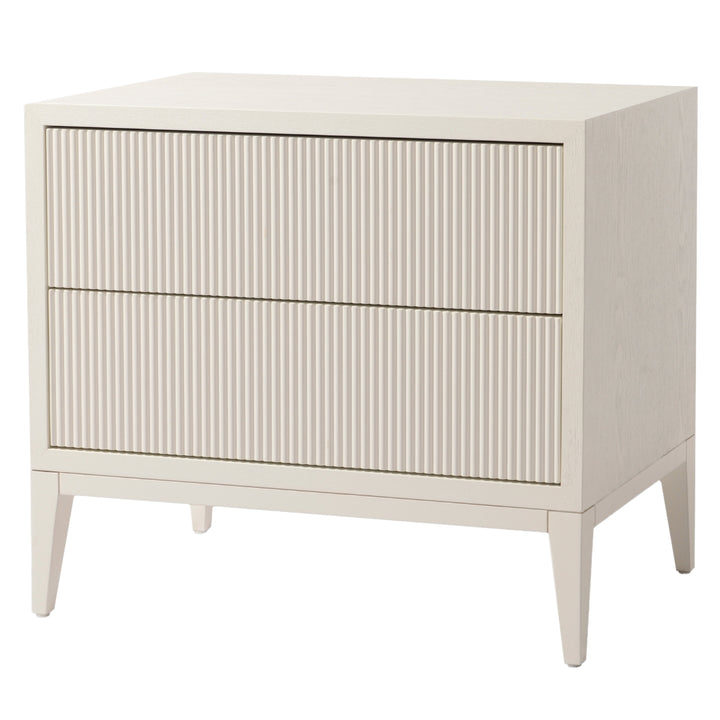 Amur RVA White Finish Wide Bedside Table