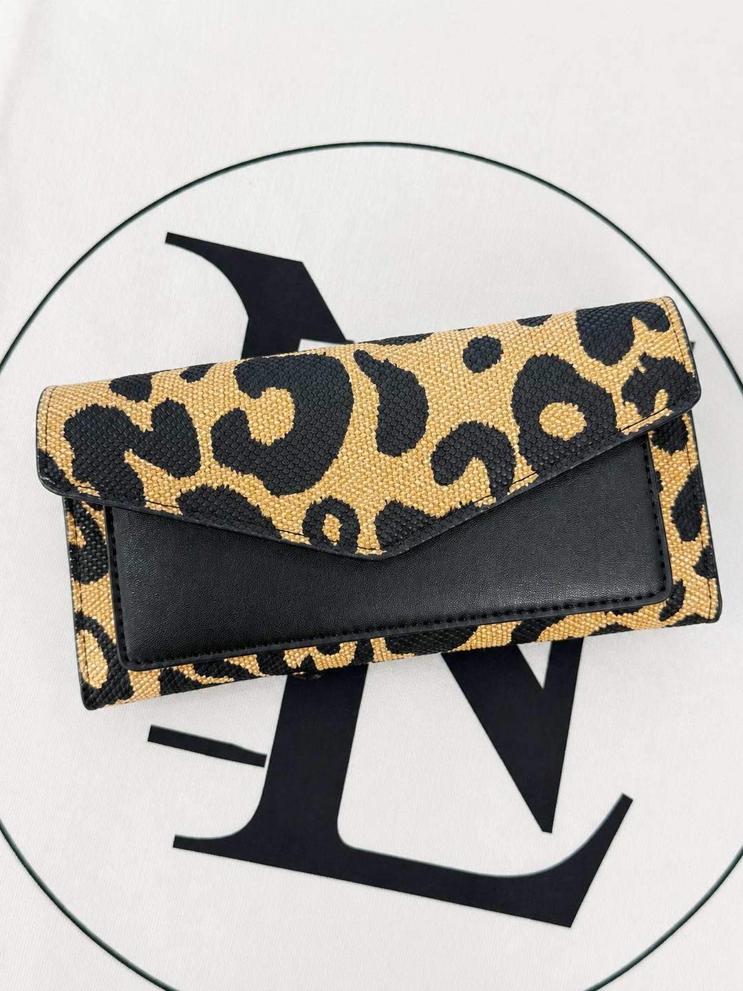 Leopard print clutch - personalised