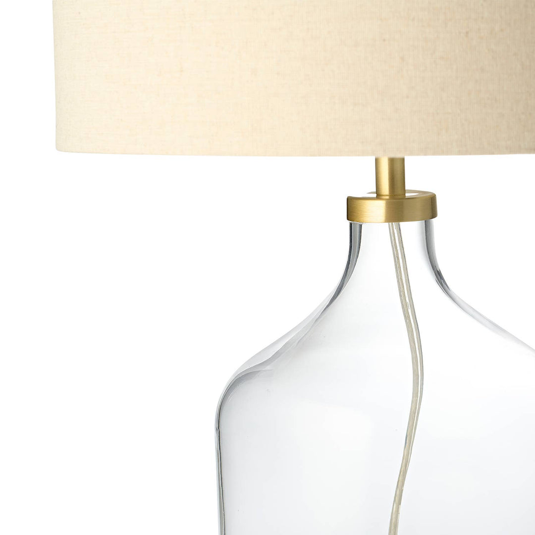 Contemporary Table Lamp With Clear Glass Base