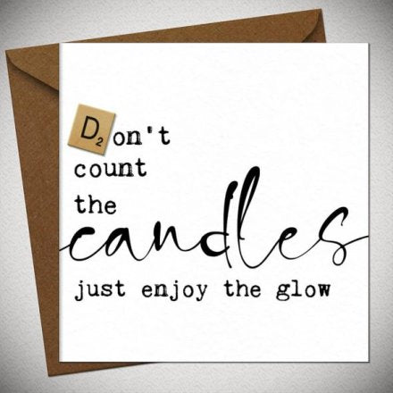 ENJOY THE GLOW SCRABBLE CARD