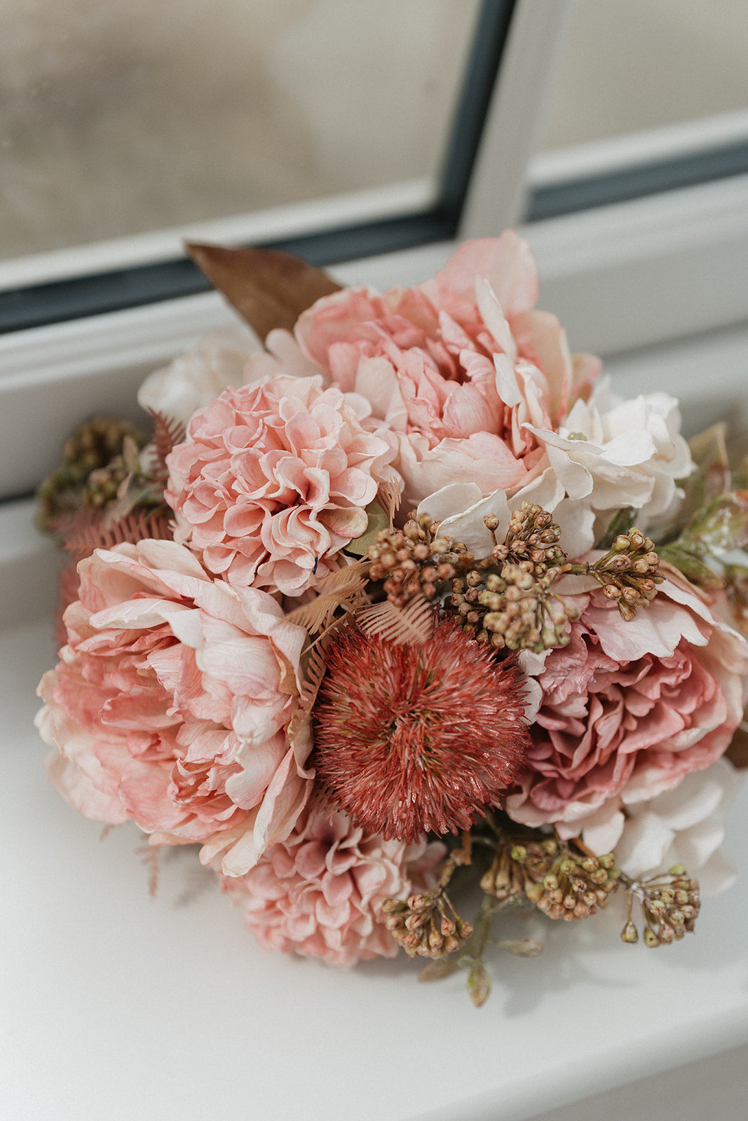 Vintage dried blush bouquet