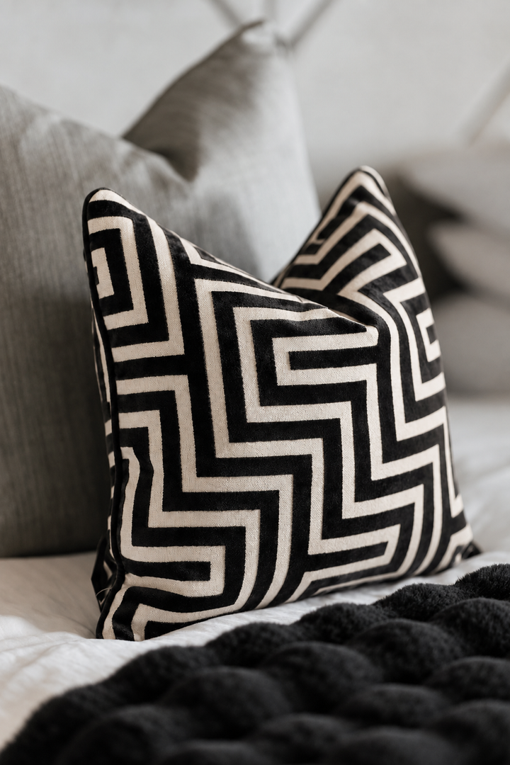 Amazing Black Large Cushion