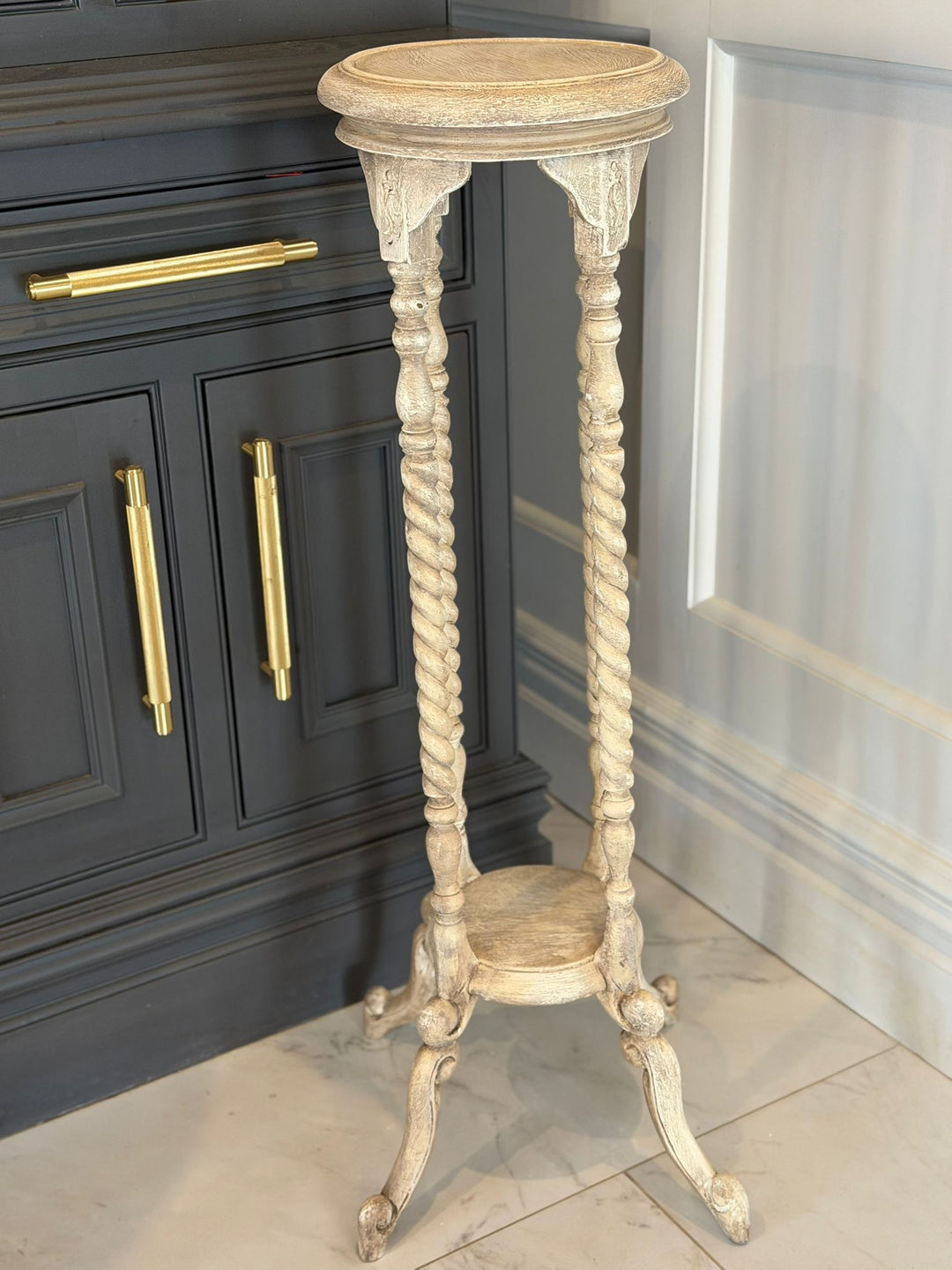 Antique Barley Twist Plant Stand