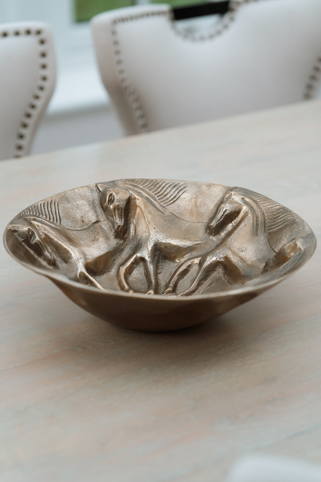 Antique Brass Horse Dish