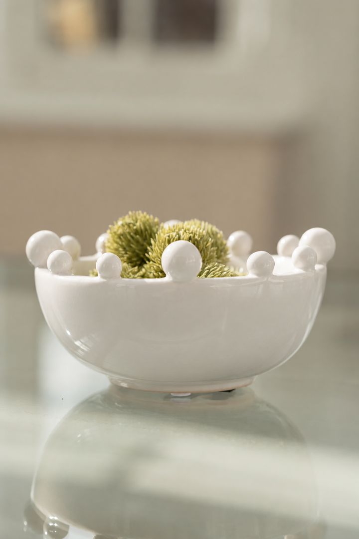 White Trinket Bobble Bowl