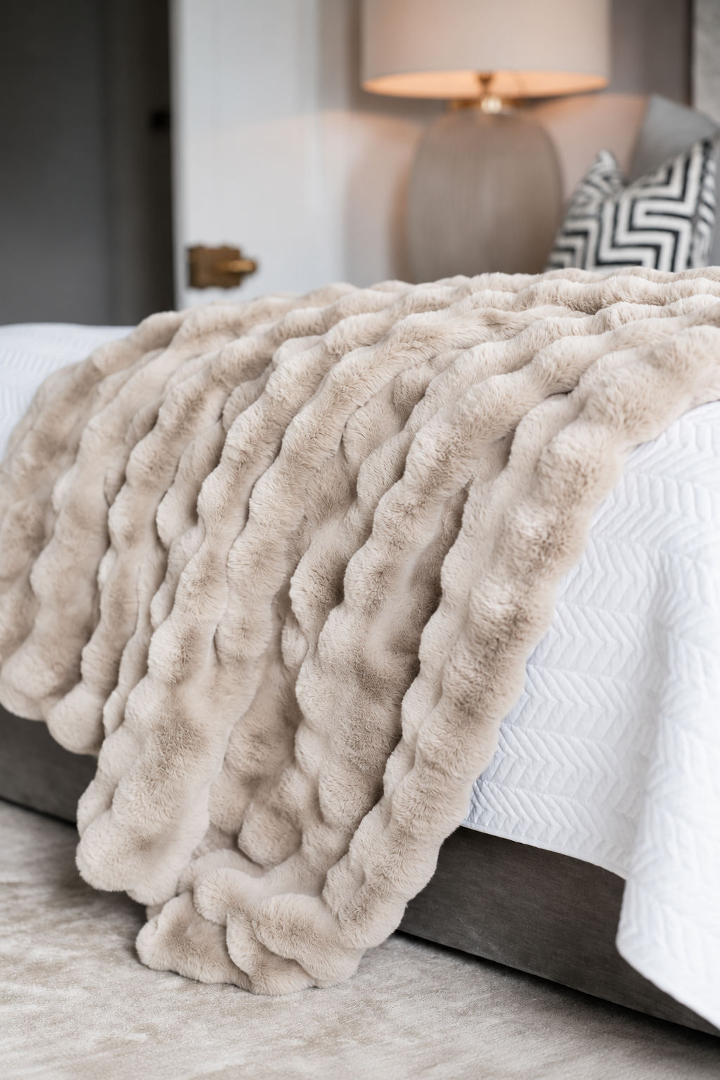 Beige Luxe Throw
