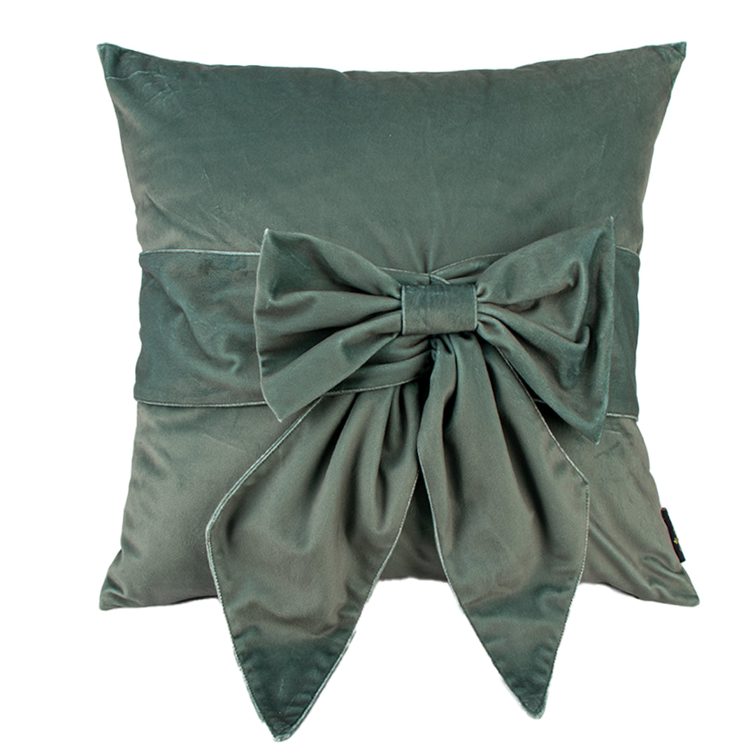 Bow Luxe Sage green cushion