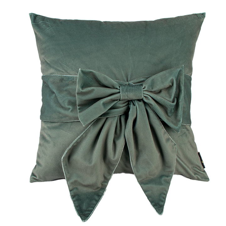 Bow Luxe Sage green cushion