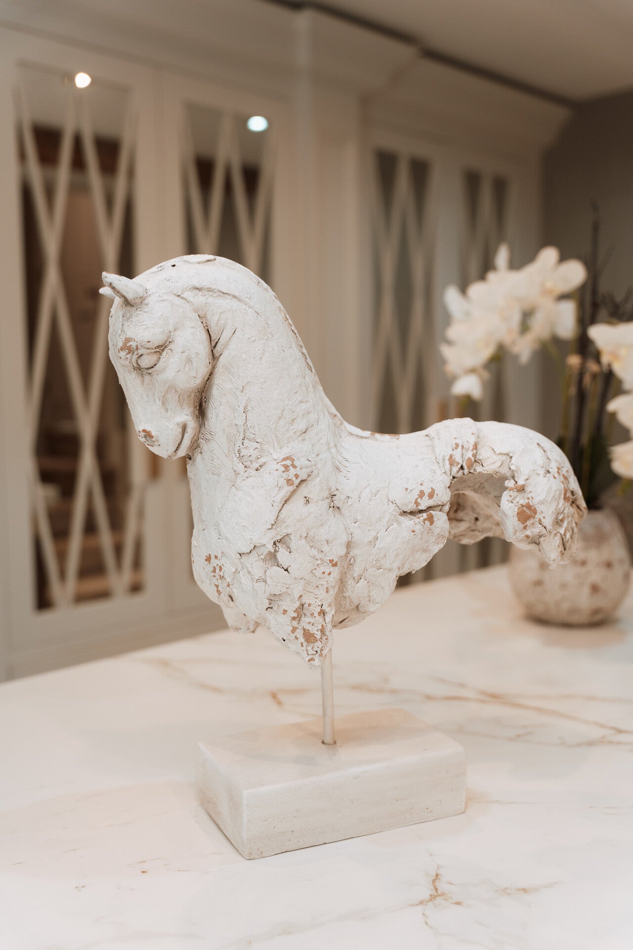 Stone Effect Horse Sculpture