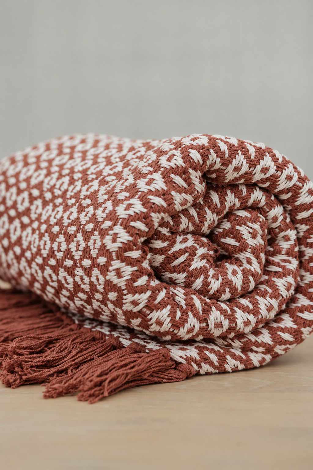 Cotswold pink throw