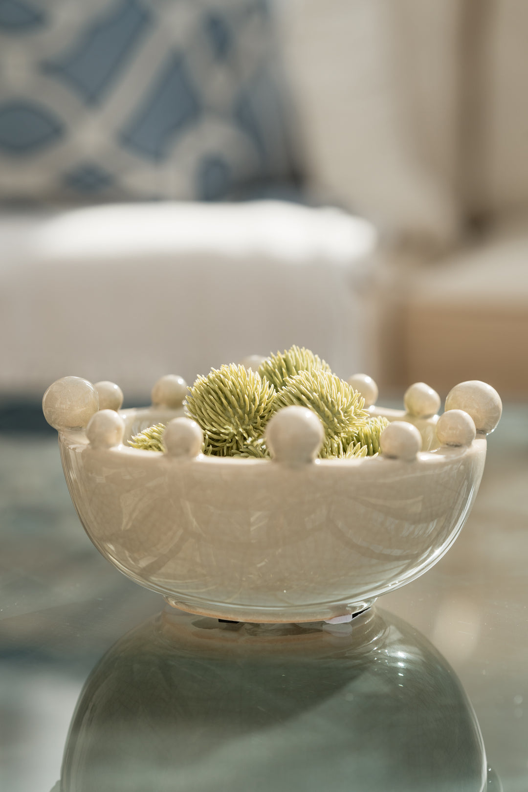 Cream Trinket Bobble Bowl