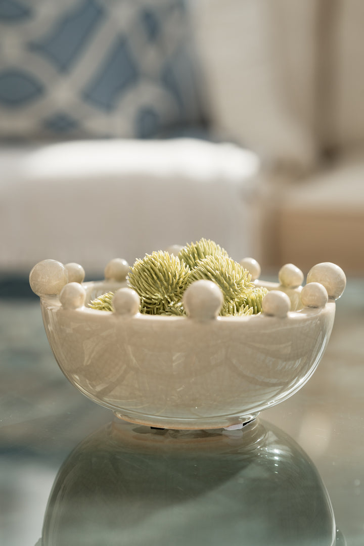 Cream Trinket Bobble Bowl