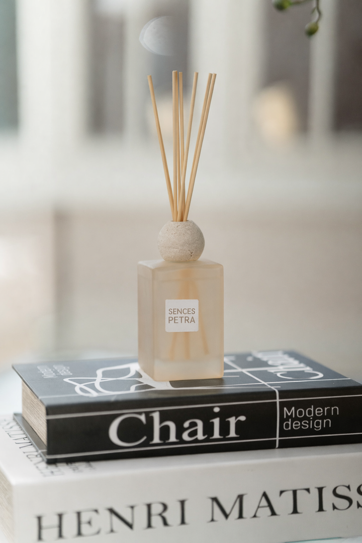 Sences Petra Mini Reed Diffuser with Travertine Ball Top