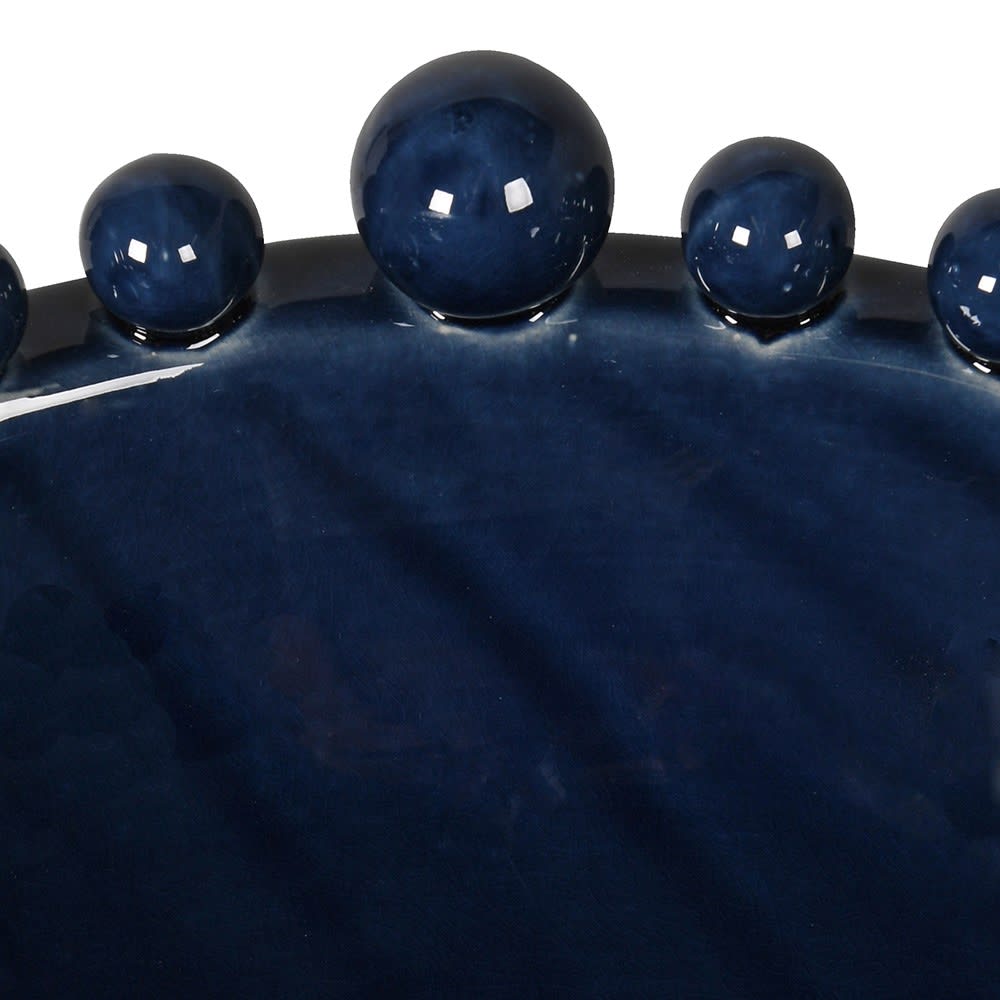 Dark Blue Bobble Edged Bowl