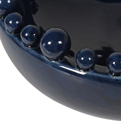 Dark Blue Bobble Edged Bowl