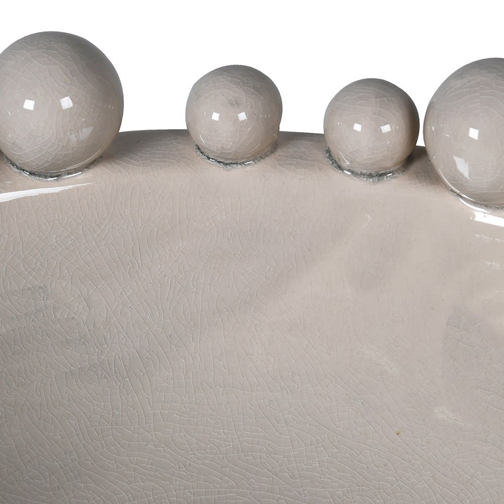 Decorative Cream Bobble Edged Bowl