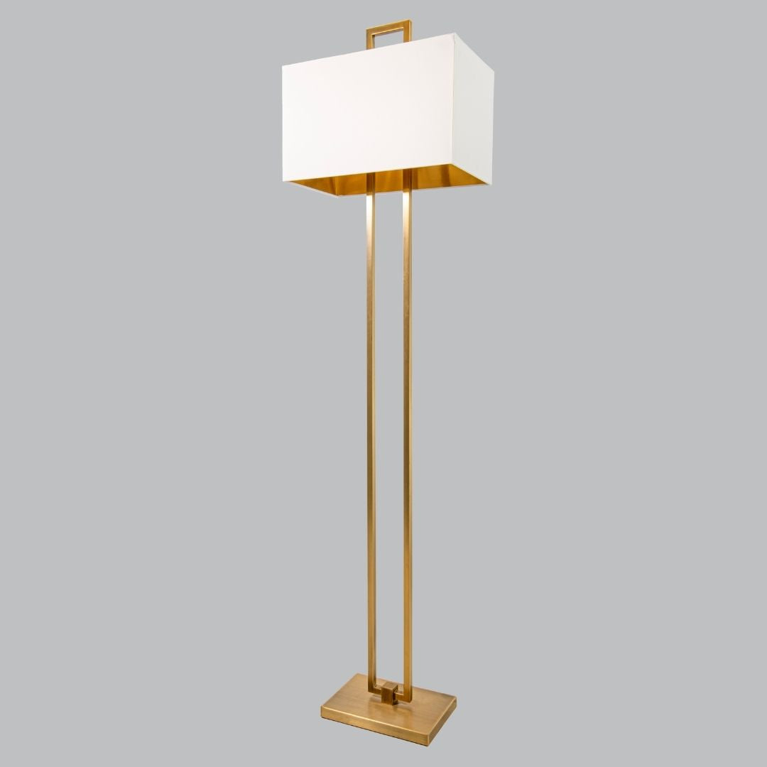 Ember Antique Brass Finish Floor Lamp