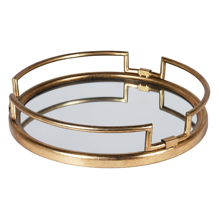 Gold Frame Mirror Tray