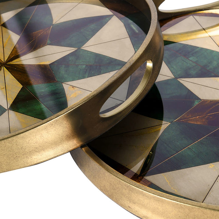 Gold Mosaic Trays Large