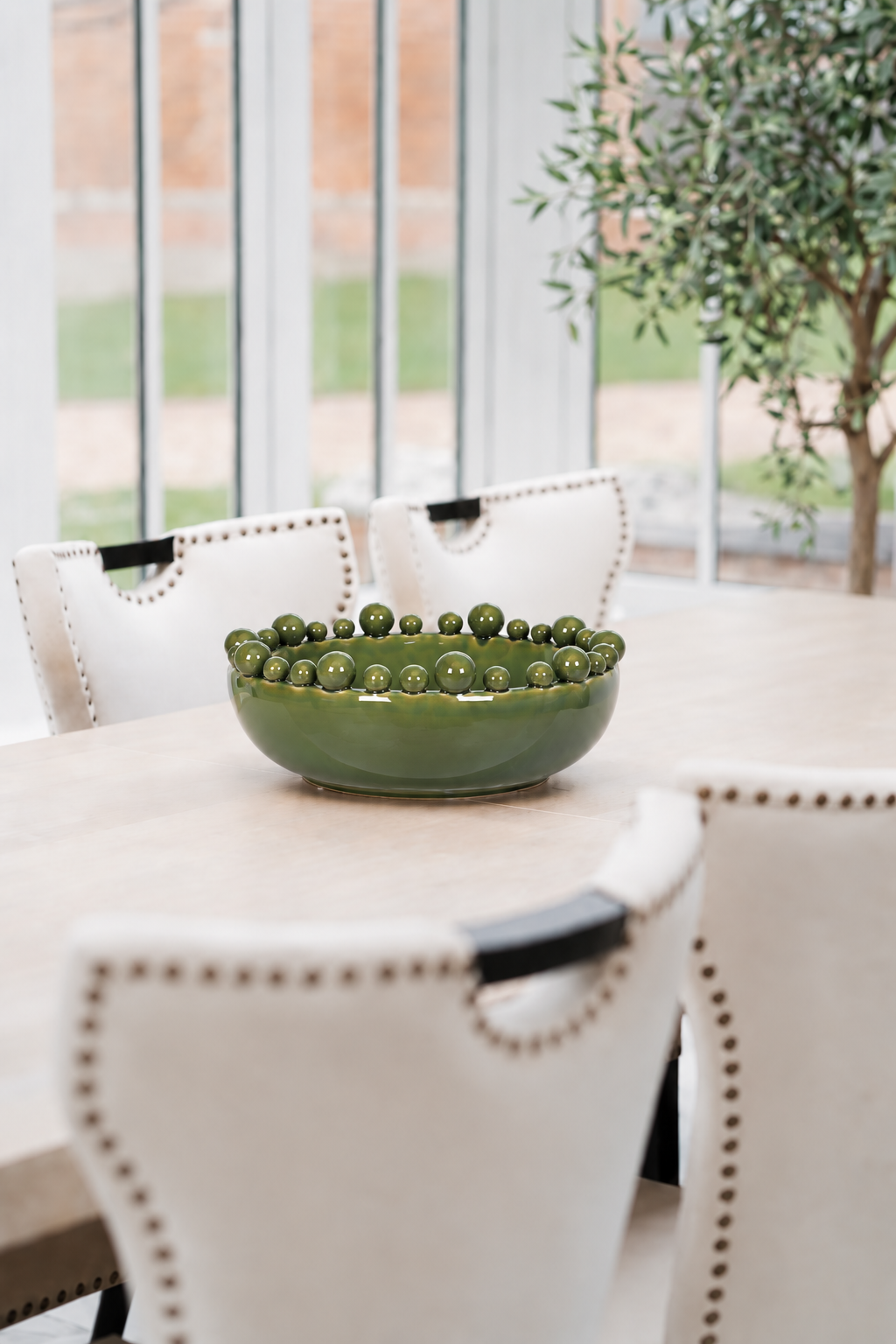Green Bobble Edged Bowl
