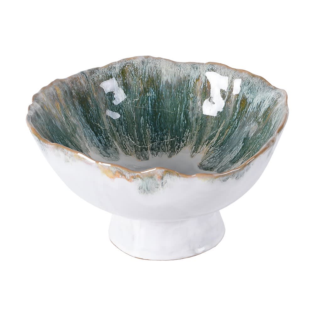 Green Ombré Footed Bowl