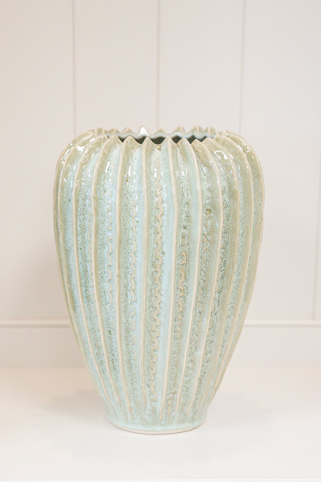Hand Made Green Ceramic Vase
