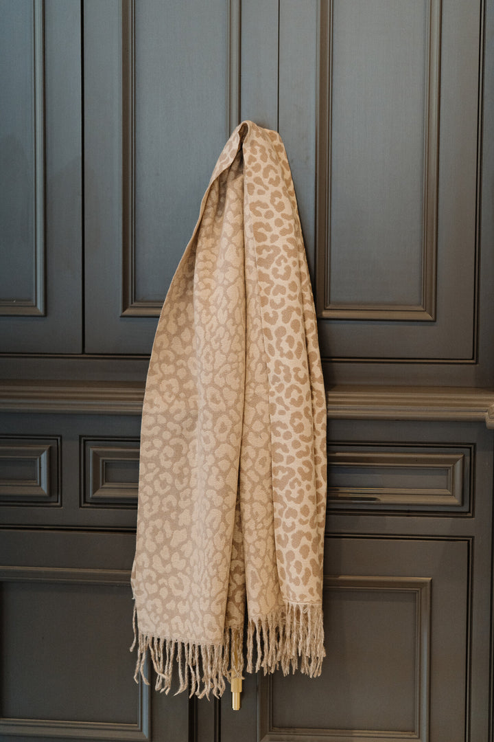 Leopard Print Scarf cashmere blend