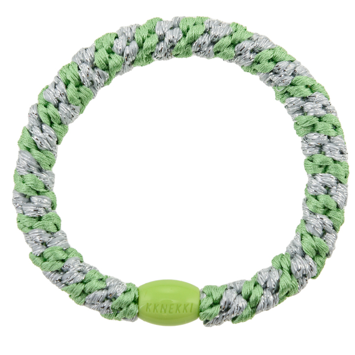 LIND GREEN SILVER GLITTER STRIPE