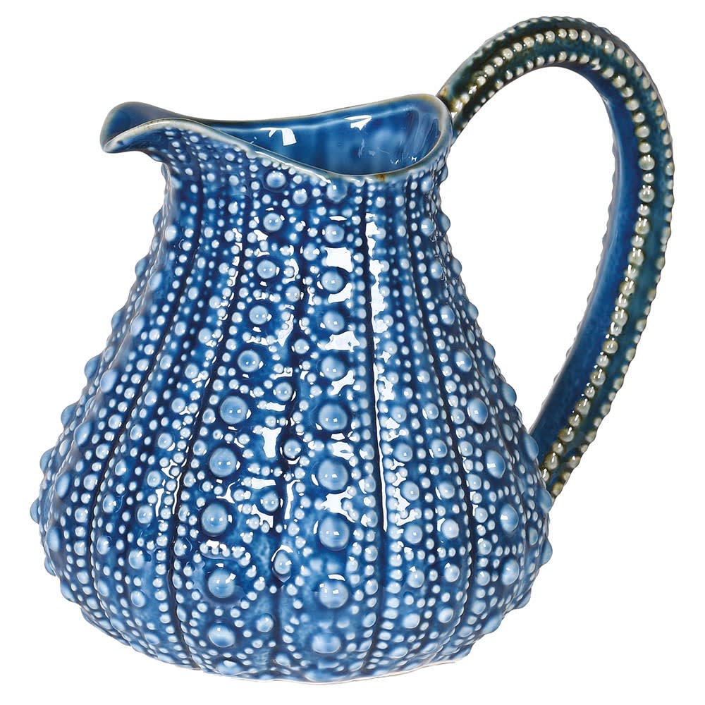 Large Blue Urchin Jug