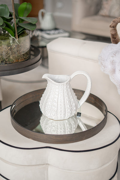 Large White Urchin Jug