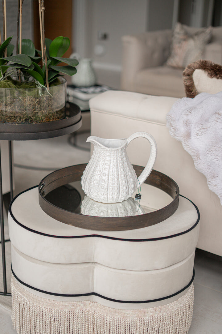Large White Urchin Jug