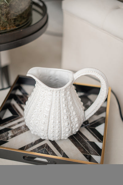 Large White Urchin Jug