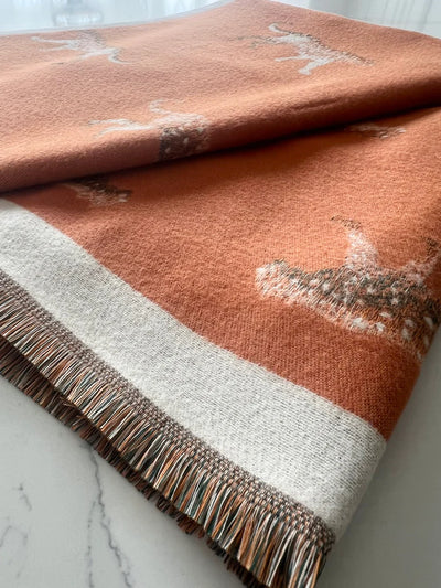 Leopard Soft Woven Frayed Scarf