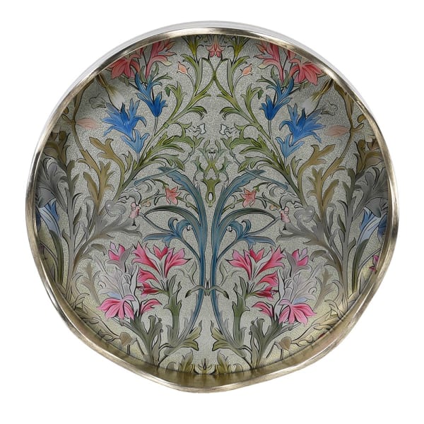 Medium Gold Floral Tray