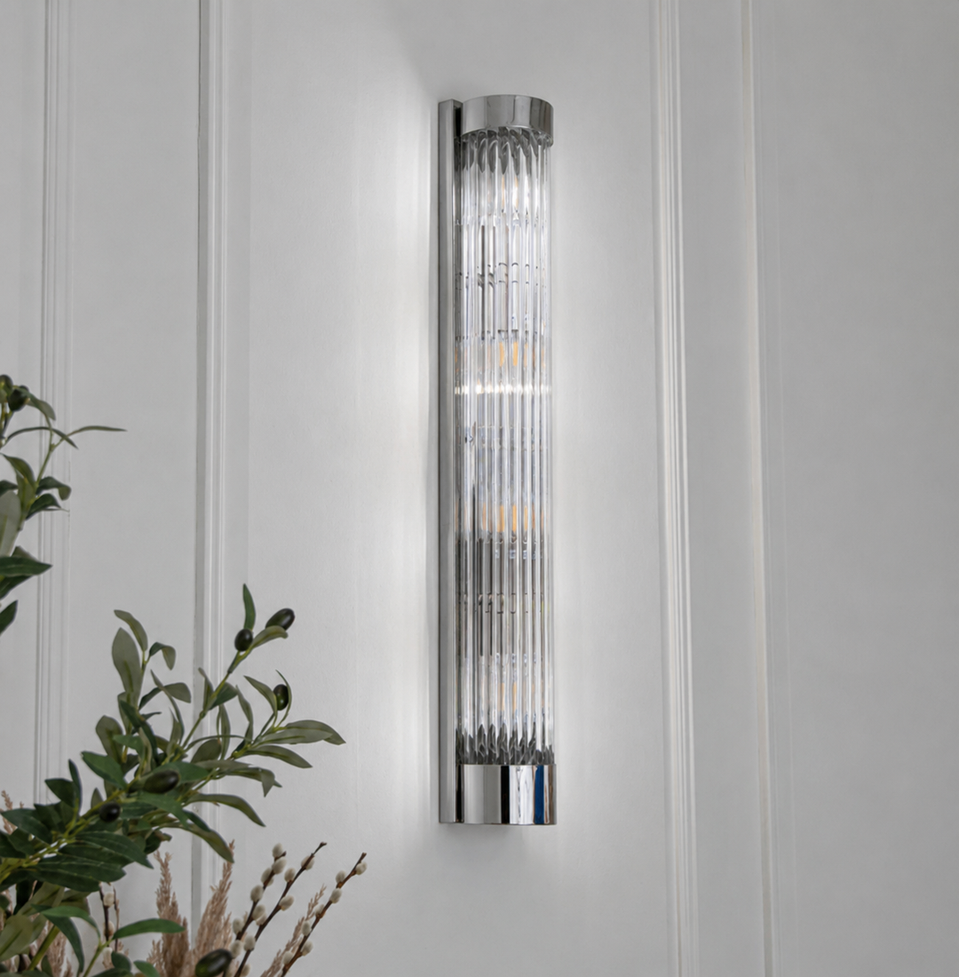 Nasir Long Nickel Wall Lamp