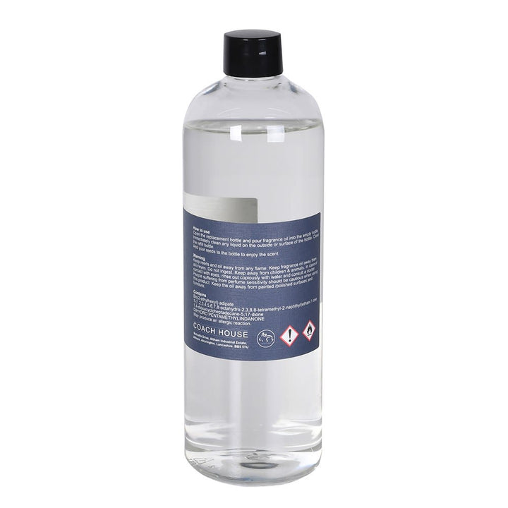 Clear bottle with a black cap on a white background