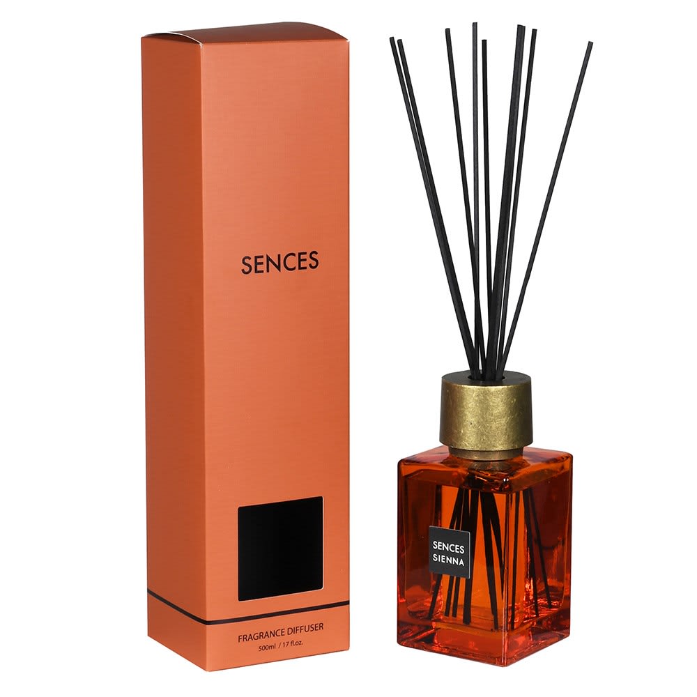 Sences fragrance diffuser with packaging on a white background